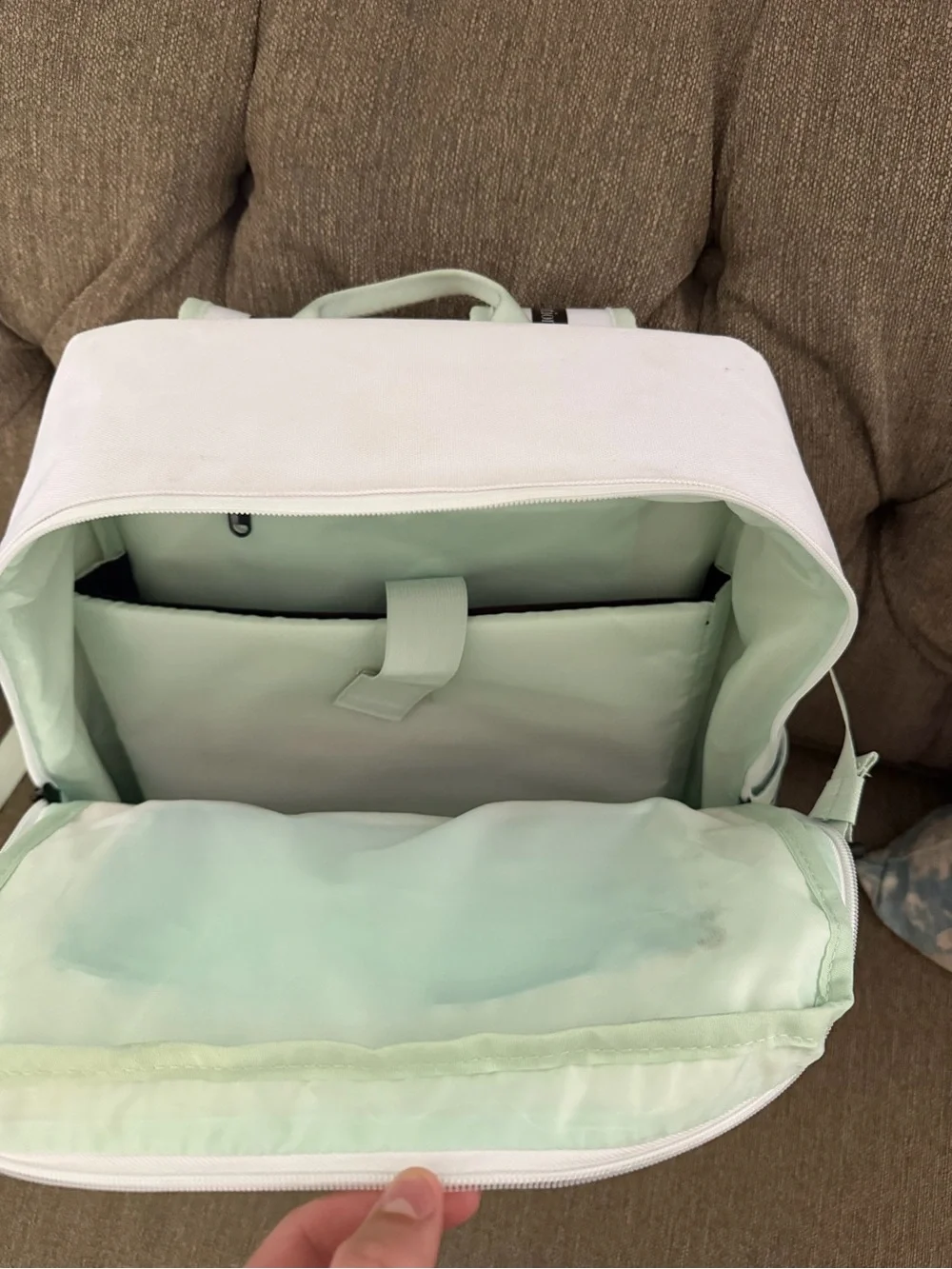New Balance Mint Green & White Nationals Drawstring Backpack